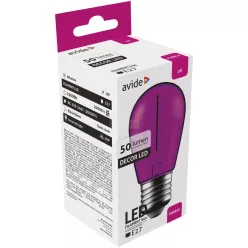 Avide Dekor LED Filament fényforrás 1W E27 Lila