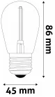 Avide Dekor LED Filament fényforrás 1W E27 Lila