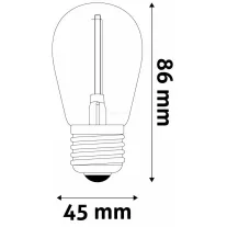 Avide Dekor LED Filament fényforrás 1W E27 Lila