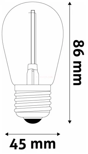 Avide Dekor LED Filament fényforrás 1W E27 Lila