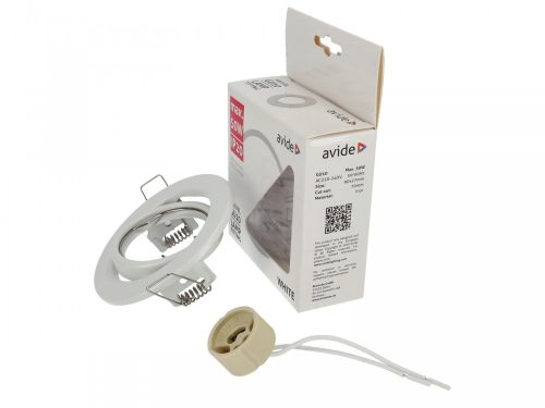 Beépíthető billenthető olcsó kör alakú spot lámpatest gu-10 foglalattal fehér