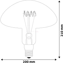  LED lámpa Designer Vintage E27 Extra Meleg fehér,  (8W/360°) Dimmelhető, Millau