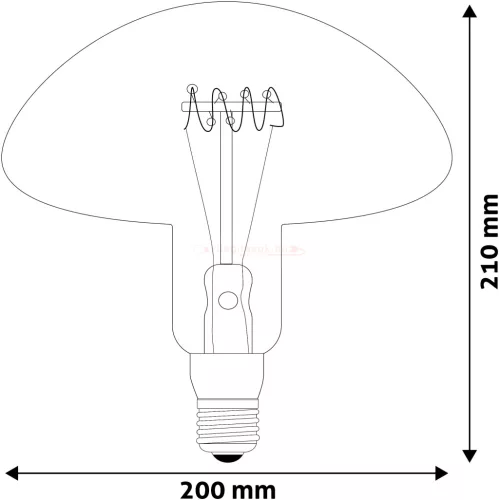 LED lámpa Designer Vintage E27 Extra Meleg fehér,  (8W/360°) Dimmelhető, Millau