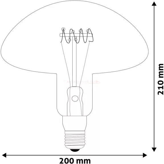 LED lámpa Designer Vintage E27 Extra Meleg fehér,  (8W/360°) Dimmelhető, Millau