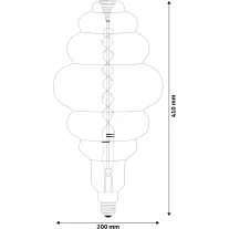   LED lámpa Designer Vintage E27 Extra Meleg fehér,  (8W/360°) Dimmelhető, Bixby