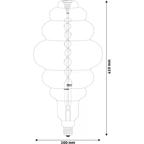 LED lámpa Designer Vintage E27 Extra Meleg fehér,  (8W/360°) Dimmelhető, Bixby