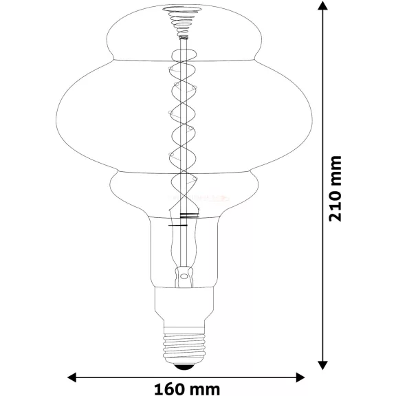 LED lámpa Designer Vintage E27 Extra Meleg fehér,  (8W/360°) Dimmelhető, Pearl