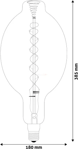 LED lámpa Designer Vintage E27 Extra Meleg fehér,  (8W/360°) Dimmelhető, Ponte