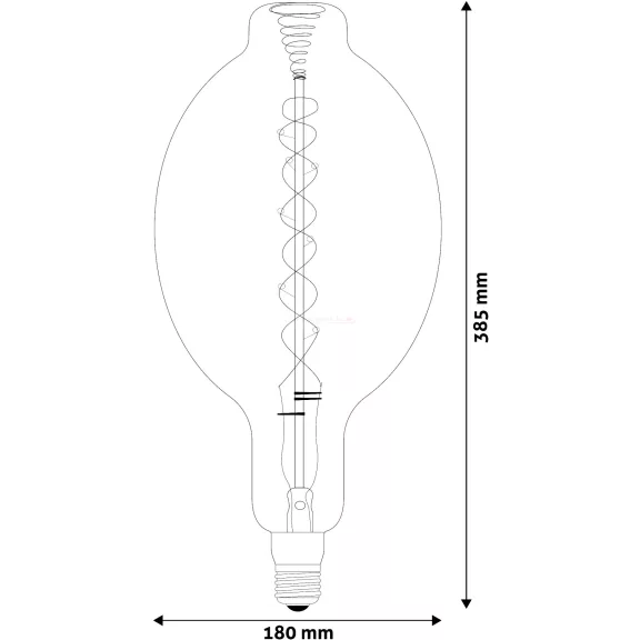 LED lámpa Designer Vintage E27 Extra Meleg fehér,  (8W/360°) Dimmelhető, Ponte