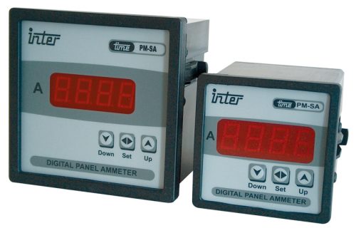 Digitális váltakozó áramú ampermérő áramváltós méréshez 72×72mm, 5A AC