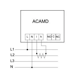 Digitális váltakozó áramú ampermérő áramváltós méréshez 72×72mm, 5A AC
