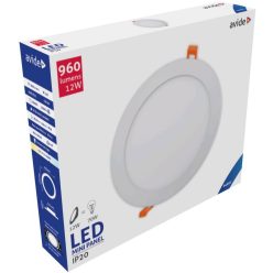   Avide LED Beépíthető Kerek Mennyezeti Lámpa ALU 12W CW 6400K