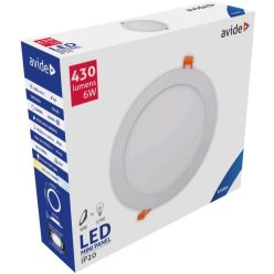   Avide LED Beépíthető Kerek Mennyezeti Lámpa ALU 6W CW 6400K