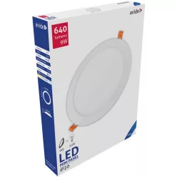   Avide LED Beépíthető Kerek Mennyezeti Lámpa ALU 9W CW 6400K