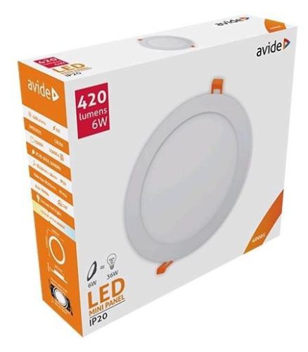 Avide LED Beépíthető Kerek Mennyezeti Lámpa ALU 6W NW 4000K