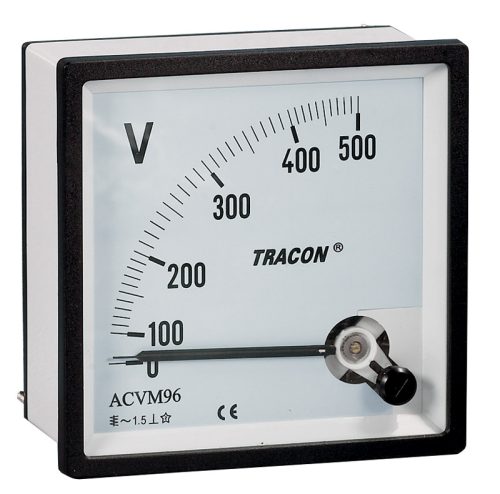 Analóg váltakozó áramú voltmérő 72×72mm, 250V AC