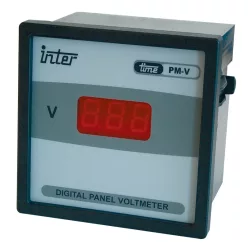   Digitális 1 fázisú váltakozó áramú voltmérő, direkt 72×72mm, 500V AC