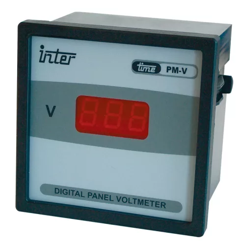 Digitális 1 fázisú váltakozó áramú voltmérő, direkt 72×72mm, 500V AC