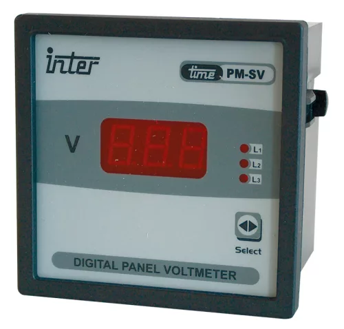 Digitális 3 fázisú váltakozó áramú voltmérő, direkt 72×72mm, 500V AC