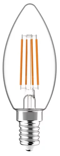 E14 dimmelhető LED izzó Retro filament (5,9W/330°) Gyertya - 4000K