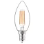 E14 dimmelhető LED izzó Retro filament (5,9W/330°) Gyertya - 4000K
