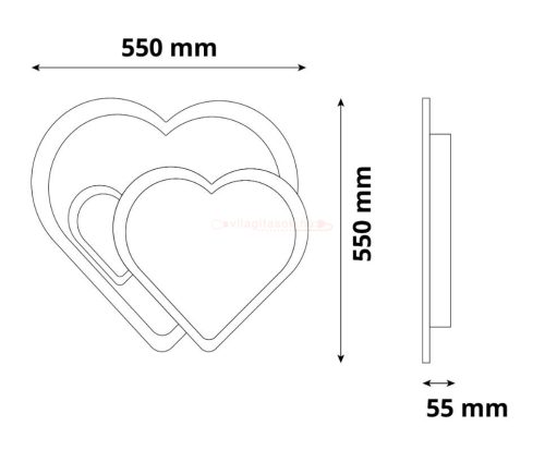 Avide Design Mennyezeti Lámpa Coeur