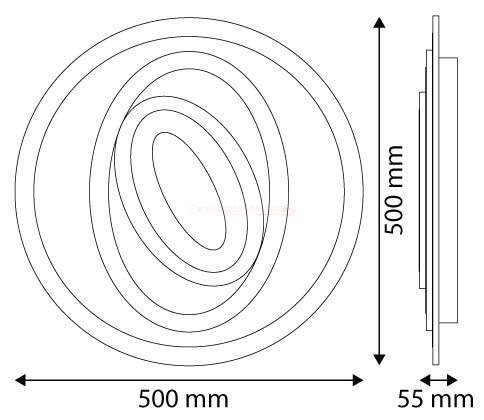 Avide Design Mennyezeti Lámpa Olive 70W RF távirányítóval