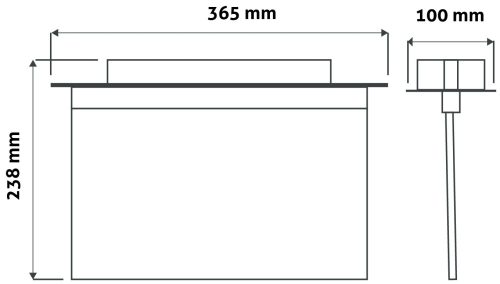Avide Exit Fény ALU beépíthető vízszintes jelekkel IP20