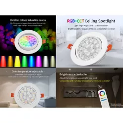   FullColor LED panel-billenthető 9W - RGB+CCT, fényerőszabályozható