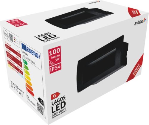 Avide kültéri beépíthető lépcső LED világítás 3W meleg fehér