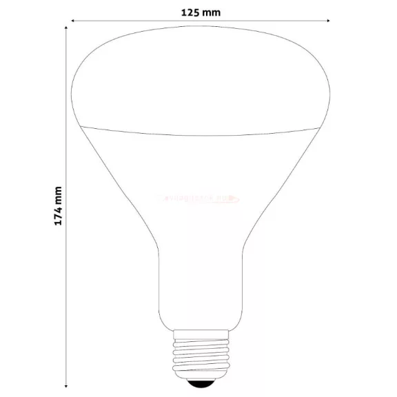 Infrarubin izzó E27 230V 100W red