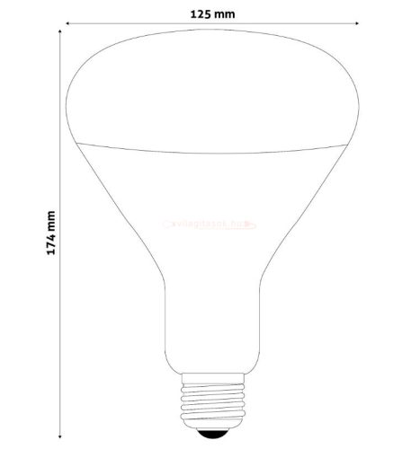 Infrarubin izzó E27 230V 150W red