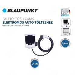   Blaupunkt fali töltő elektromos autóhoz 22kW 5 m Type-2 kábellel