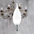 Led lámpa gyertya láng E-14 5W C37 melegfehér Braytron