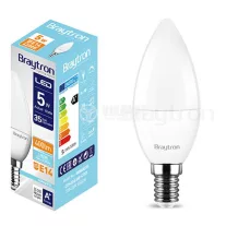 Led lámpa gyertya E-14 5W C37 természetes fehér Braytron