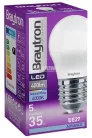 Led lámpa kis gömb 5W E27 G45 természetes fehér Braytron