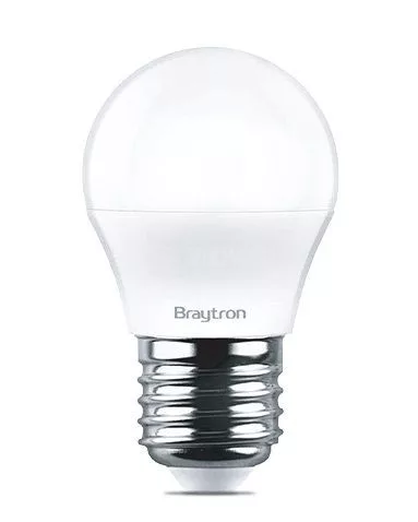 Led lámpa kis gömb 5W E27 G45 természetes fehér Braytron