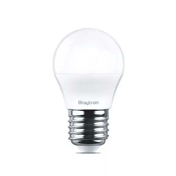 Led lámpa kis gömb 5W E27 G45 természetes fehér Braytron