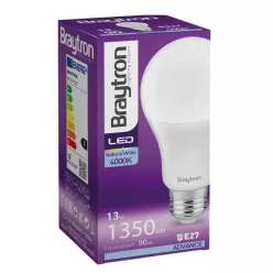   Led lámpa körte E-27 13W A65 természetes fehér 1350lm Braytron
