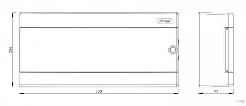Schrack lakáselosztó falon kívüli 1x24 modul IP40 Topo