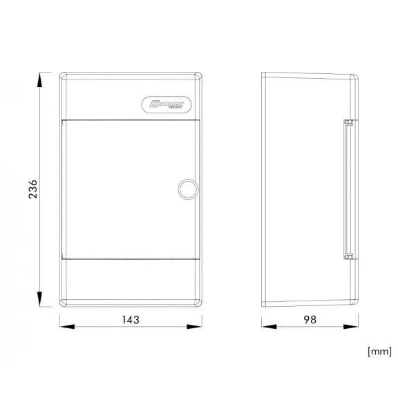 Schrack lakáselosztó falon kívüli 1x4 modul IP40 Topo