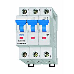 Kismegszakító, C 50A, 3 pólusú, 6kA