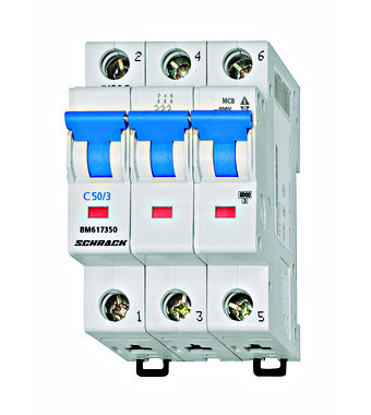 Kismegszakító, C 50A, 3 pólusú, 6kA