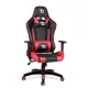 Gamer szék - derékpárnával, fejpárnával - piros