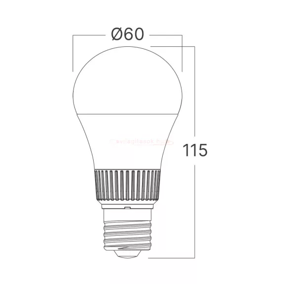 Led lámpa körte 8,5W E27 5:1 szabályozható színhőmérséklet