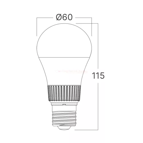 Led lámpa körte 10,5W E27 5:1 szabályozható színhőmérséklet
