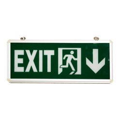   Led vészvilágító kijárati lámpatest  függeszthető 3W exit+le ábra