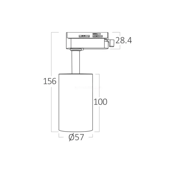 Braytron 1 fázisvezetős sínes lámpa fekete GU10 foglalattal max. 10W