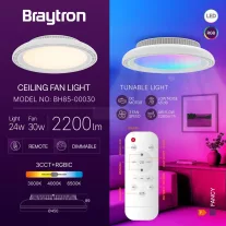   Ventilátor, mennyezeti csillárventilátor távirányítóval, RGB+CCT dimmelhető