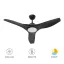 Ventilátor, mennyezeti csillárventilátor távirányítóval, CCT 24+35W fekete
